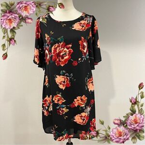 Everly casual short sleeve a-line loose fit mini dress size medium